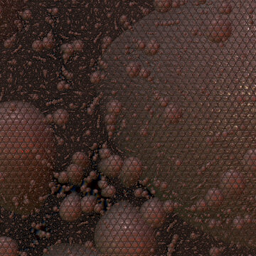 Ustic Hexagon Shapes Textured With Copper 3d Render Abstract Background Illustration