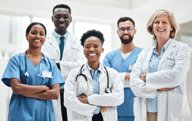 The most important person in a healthcare team is the patient. Portrait of a group of medical...