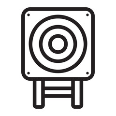 archery board line icon