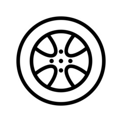 Tire Icon Vector Symbol Design Illustration