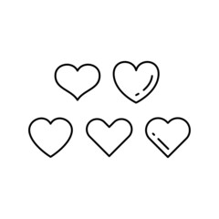 Love Icon Set Vector Symbol Design Illustration