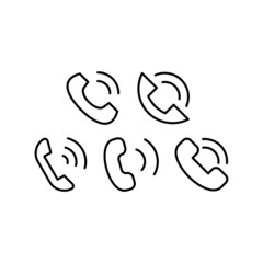 Obraz premium Phone Call Icon Set Vector Symbol Design Illustration