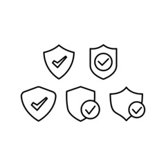 Protection Icon Set Vector Symbol Design Illustration