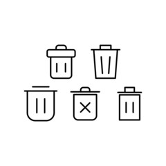 Delete Icon Set Vector Symbol Design Illustration