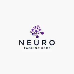 Neuro logo icon design vector template