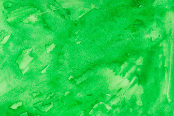 green painted watercolor background texture