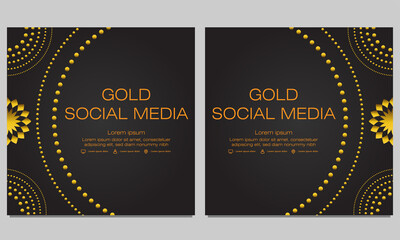 black gold social media post template