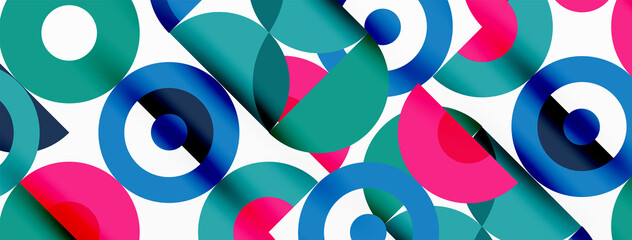 Colorful circle abstract background. Template for wallpaper, banner, presentation, background