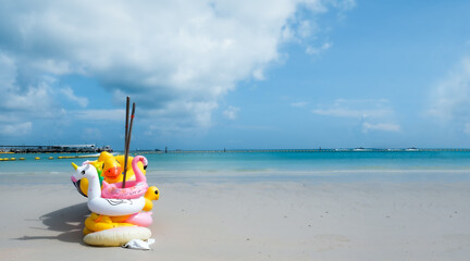 Life ring on the beach