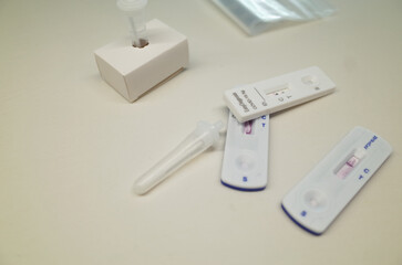 Rapid antigen test for COVID-19 diagnostic at home, self-test kits provided by the Chinese Government  for free.