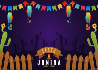 Festa Junina Poster June Festival.