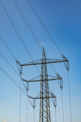 Fototapeta premium electric pylon for electricity distribution