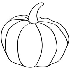 Cartoon pumpkin isolated on white background