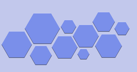 Hexagons shape for geometric banner design