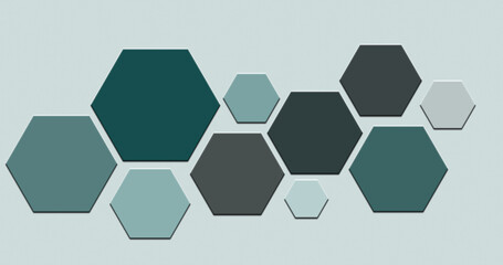 Beautiful 3d hexagons structure for art geometric background