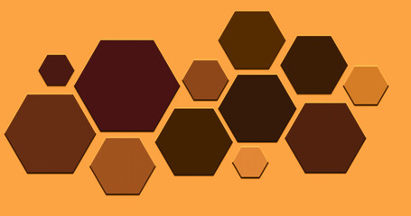 3d hexagons structure for beautiful geometric background