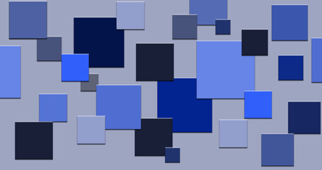 Blue geometric shape structure for art banner design