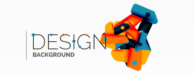 Creative geometric wallpaper. Minimal abstract background. Color bright overlapping lines composition vector illustration for wallpaper banner background or landing page