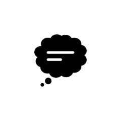 Speech bubbles icon flat icon. Single high quality outline symbol of info for web design or mobile app