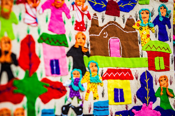 The village of Pipili, Puri at Odisha is well known for its applique work, also known as Chandua. applique is the art of cutting colored cloth into various shapes & stitching them a piece of cloth.