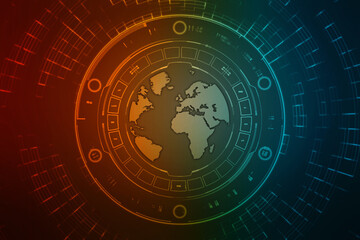 Binary Code Background, Digital Abstract technology background, flowing number one and zero text in binary code format in technology background. Internet Big data Concept