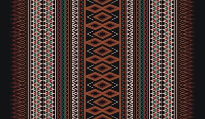 Ethnic abstract. fabric pattern. seamless. black background. wallpaper. textile. texture. Geometric. print. wrapping. cover.