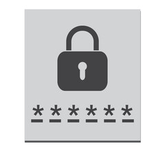 vector illustration of security symbol template, pin code input, flat design.