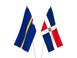 Dominican Republic and Republic of Nauru flags