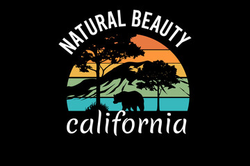 Natural beauty california retro vintage landscape design