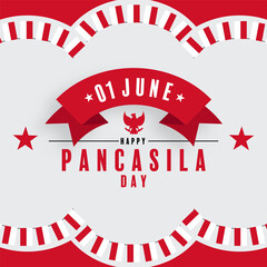 Obraz premium Pancasila Day Indonesian national holiday