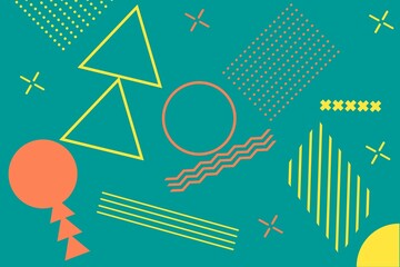 Geometric background, pattern, texture for poster, card, social media cover. Colorful, bright vector illustration