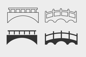 bridge vector icon illustration sign 
