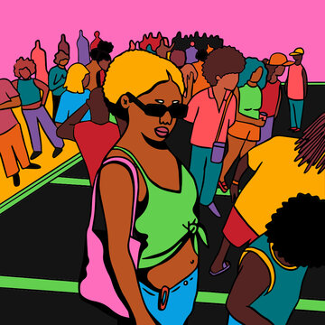 Person at party on the street (Baile Funk)