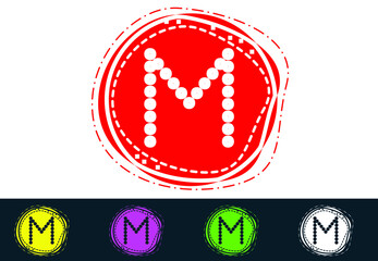 M letter new logo and icon design