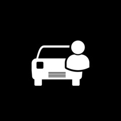 Car Dealer Icon isolated on dark background