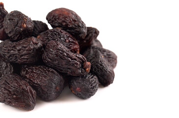 Dried Mission Figs Isolated on White Background