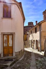 A narrow street in Bisaccia, a small village in the province of Avellino, Italy.
