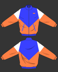 retro vintage windbreaker hoodie jacket template © Ronillo