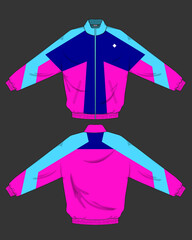 retro vintage windbreaker hoodie jacket template © Ronillo