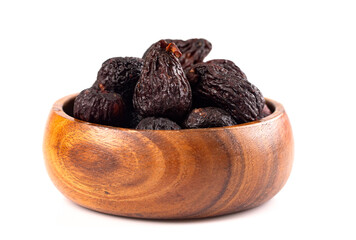 Dried Mission Figs Isolated on White Background