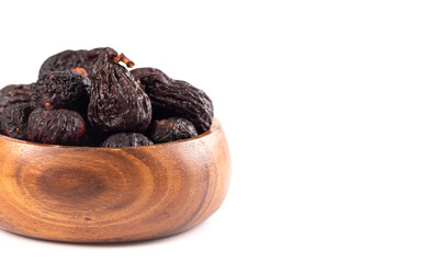 Dried Mission Figs Isolated on White Background