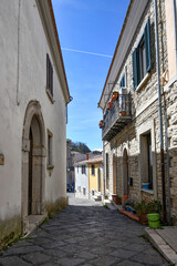 A narrow street in Bisaccia, a small village in the province of Avellino, Italy.