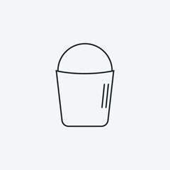 bucket vector icon illustration sign 