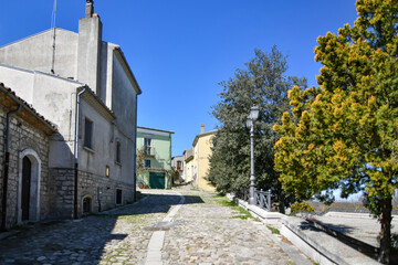 A narrow street in Bisaccia, a small village in the province of Avellino, Italy.