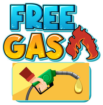 Free gas cartoon word logo design