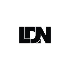 LDN letter monogram logo design vector
