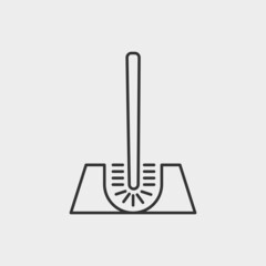 toilet brush vector icon illustration sign 