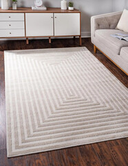 Modern outdoor area rug textile design. Modern exterior area floor carpet design.