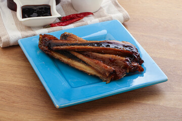 Roasted eel in unagi sause