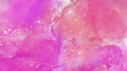 Handmade abstract watercolor background, artistic texture with splashes for trendy design in pink and grey colors. Hand made watercolor texture in pink color, trendy abstract background